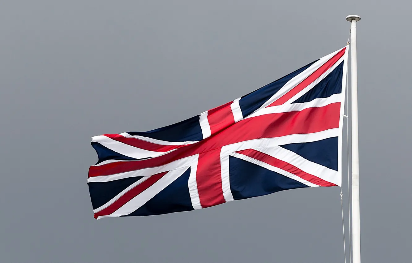 Фото обои London, Trafalgar Square, British flag