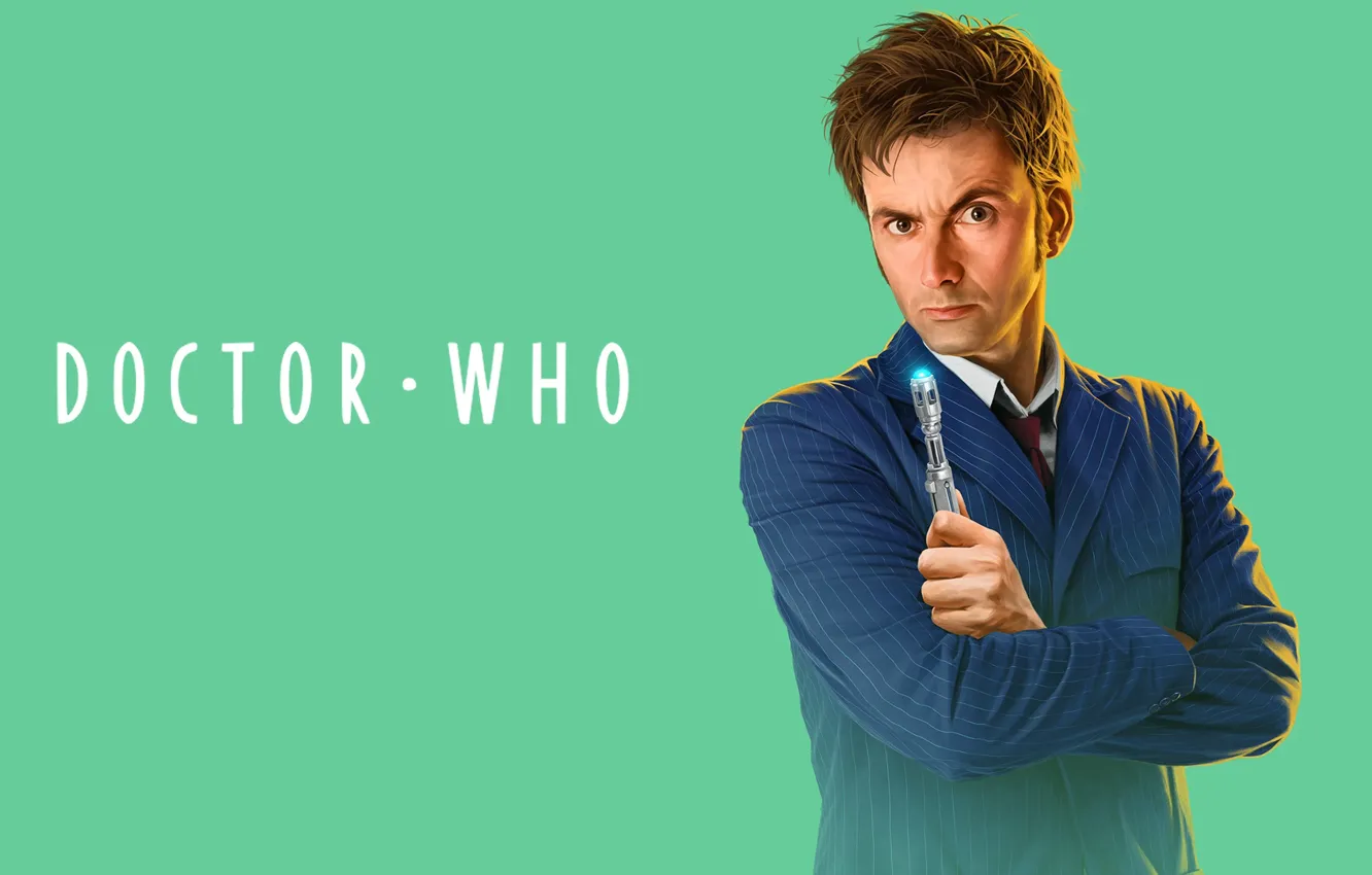 Фото обои science fiction, доктор кто, doctor who, тардис, научная фантастика, звуковая отвертка, sonic screwdriver, david tennant
