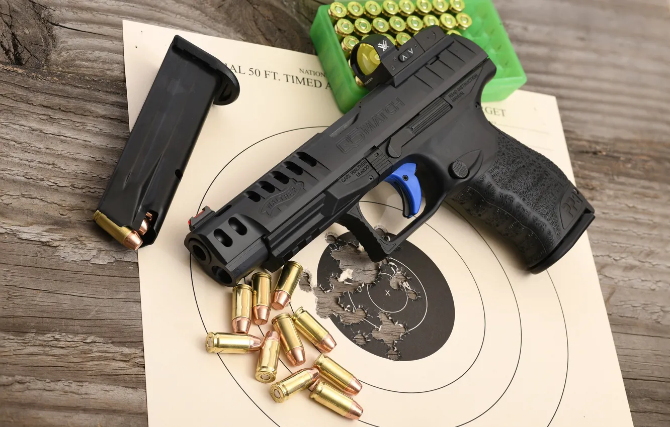 Фото обои пистолет, патроны, Walther Q5