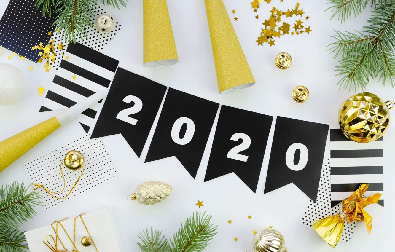 Фото обои украшения, шары, Рождество, Новый год, Christmas, New Year, 2020