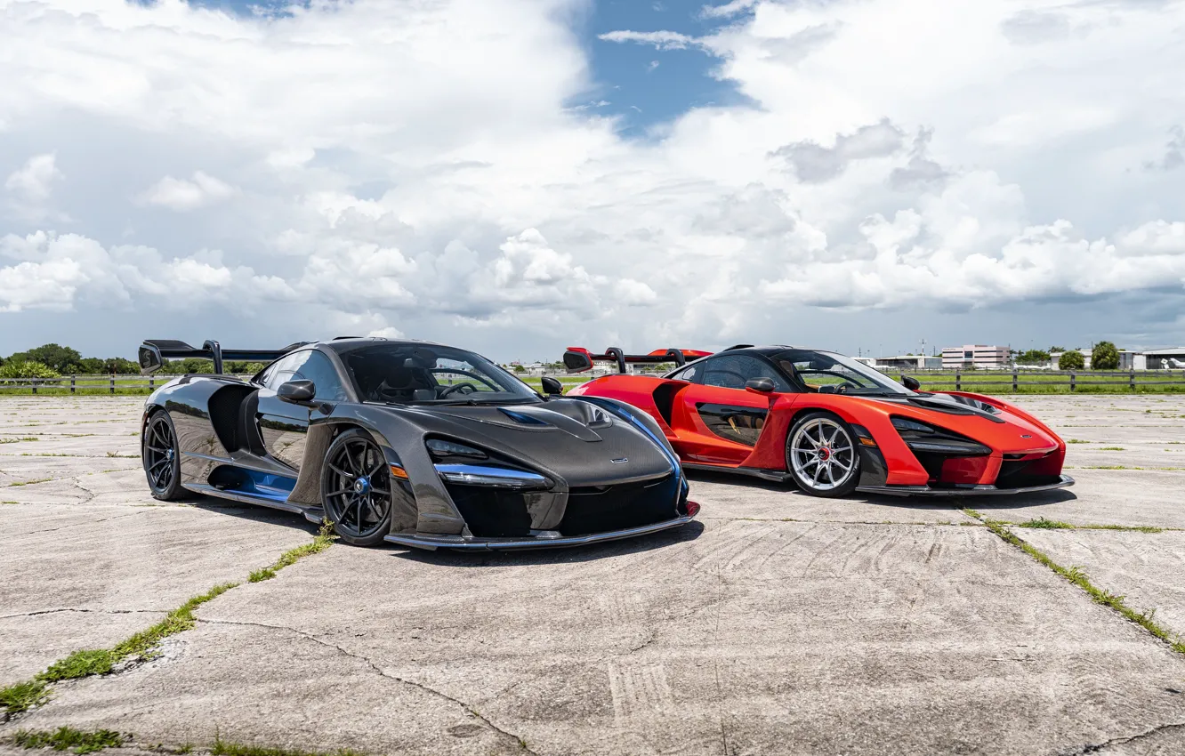 Фото обои McLaren, Black, RED, Senna, Asphalt, Duet