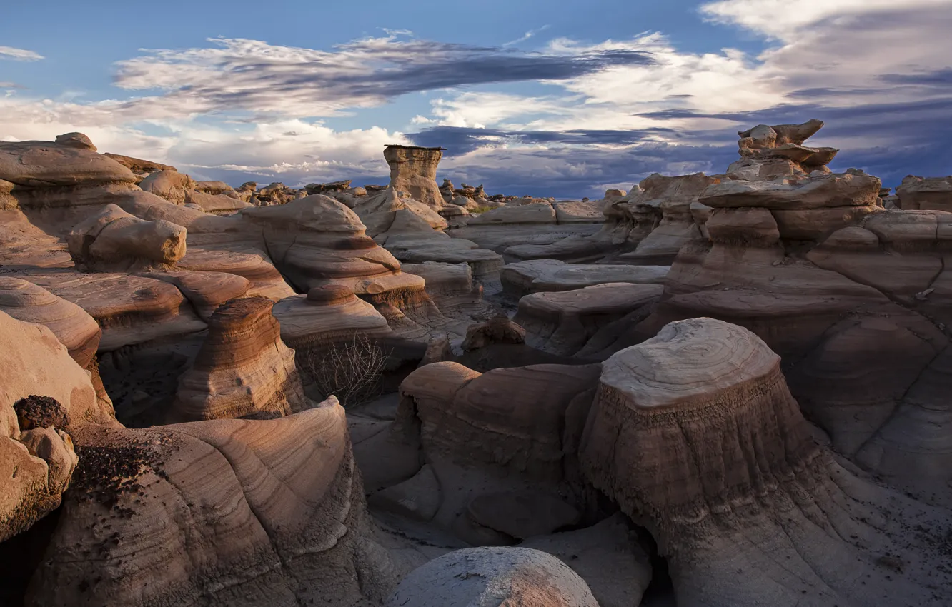 Фото обои камни, пустыня, Bisti Badlands