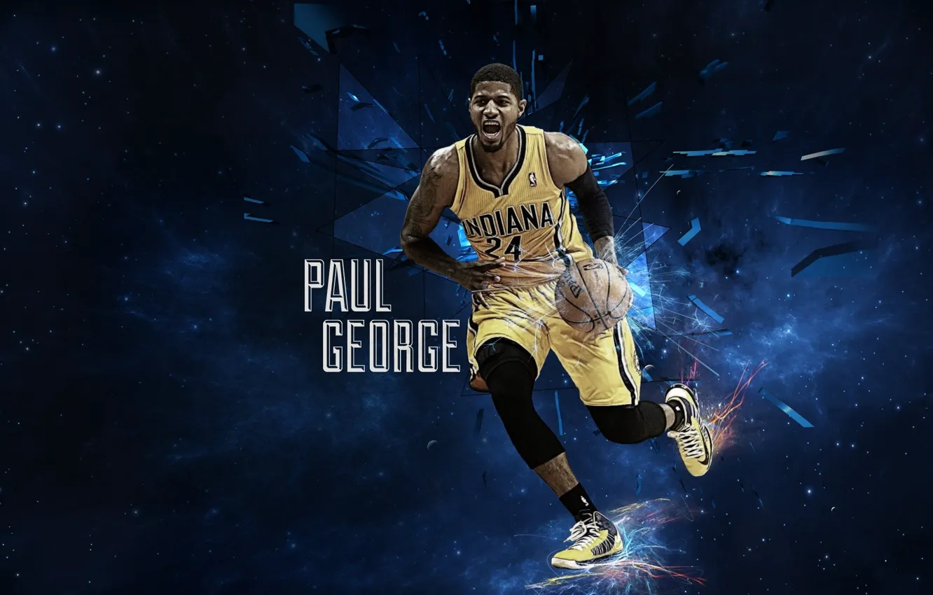 Фото обои баскетбол, basketball, nba, нба, Indiana Pacers, Пол Джордж, Paul George, Индиана Пэйсерс