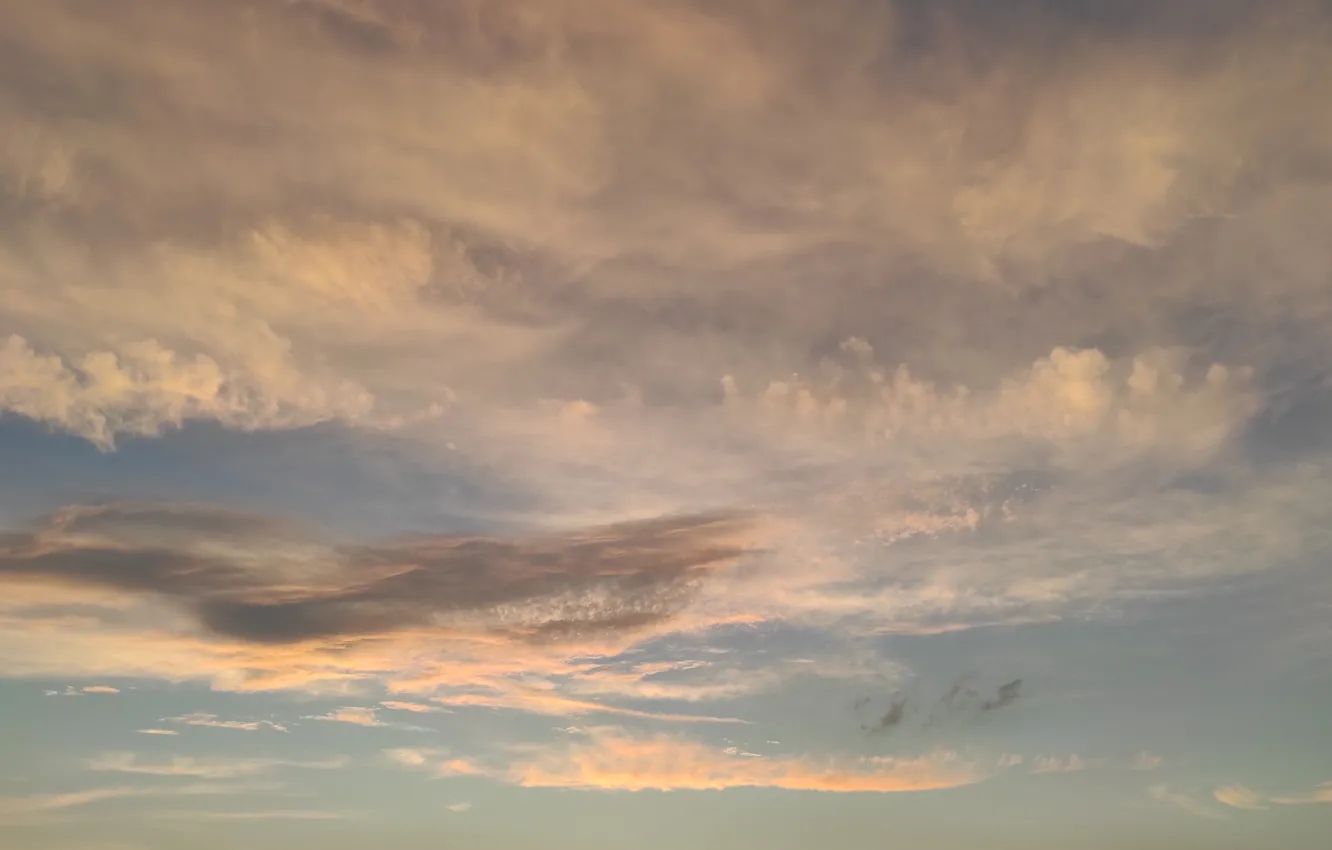 Фото обои Clouds, Sky, Sunset
