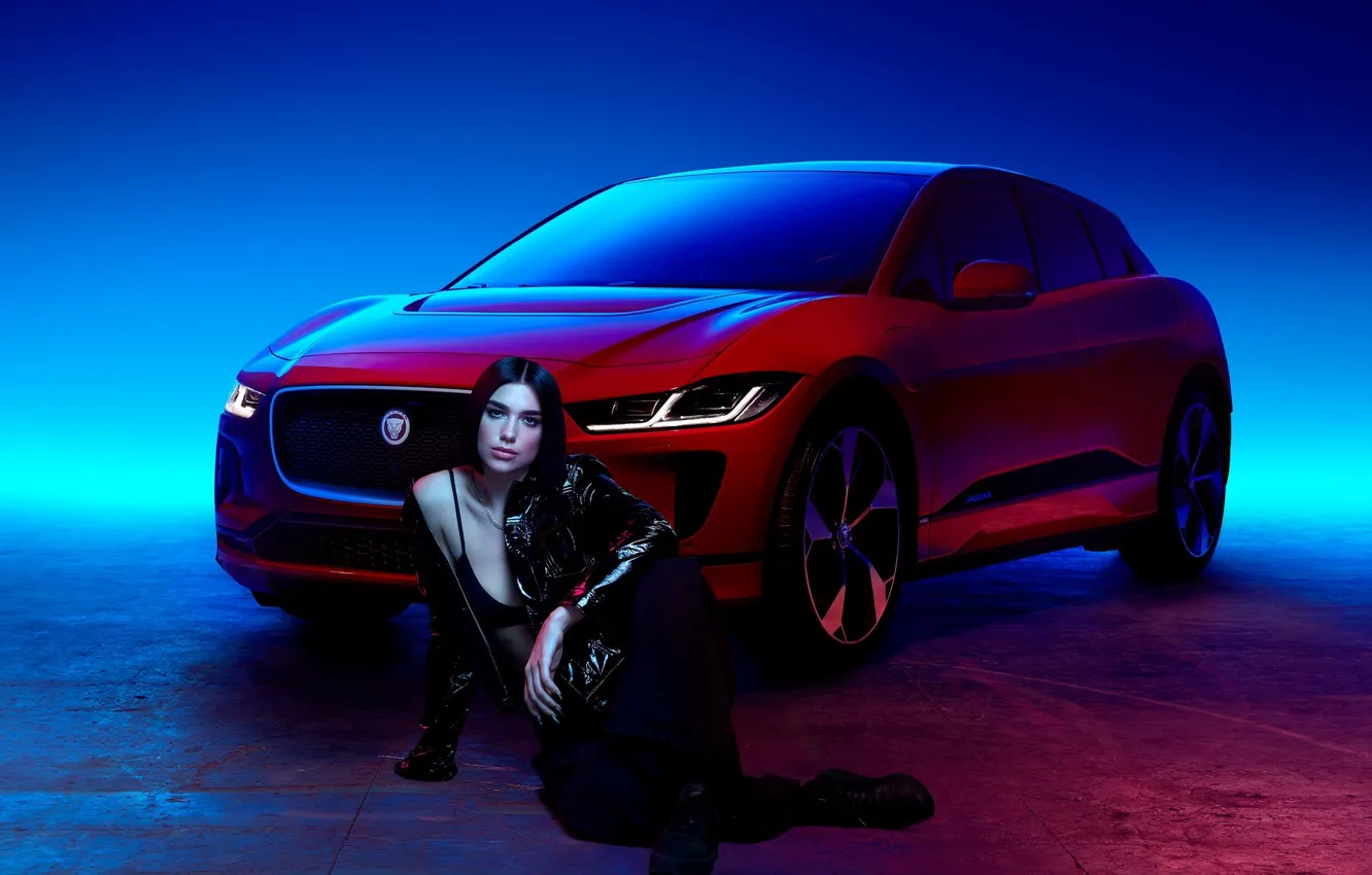Фото обои car, woman, beautiful, singer, sweet, actress, adorable, Dua Lipa