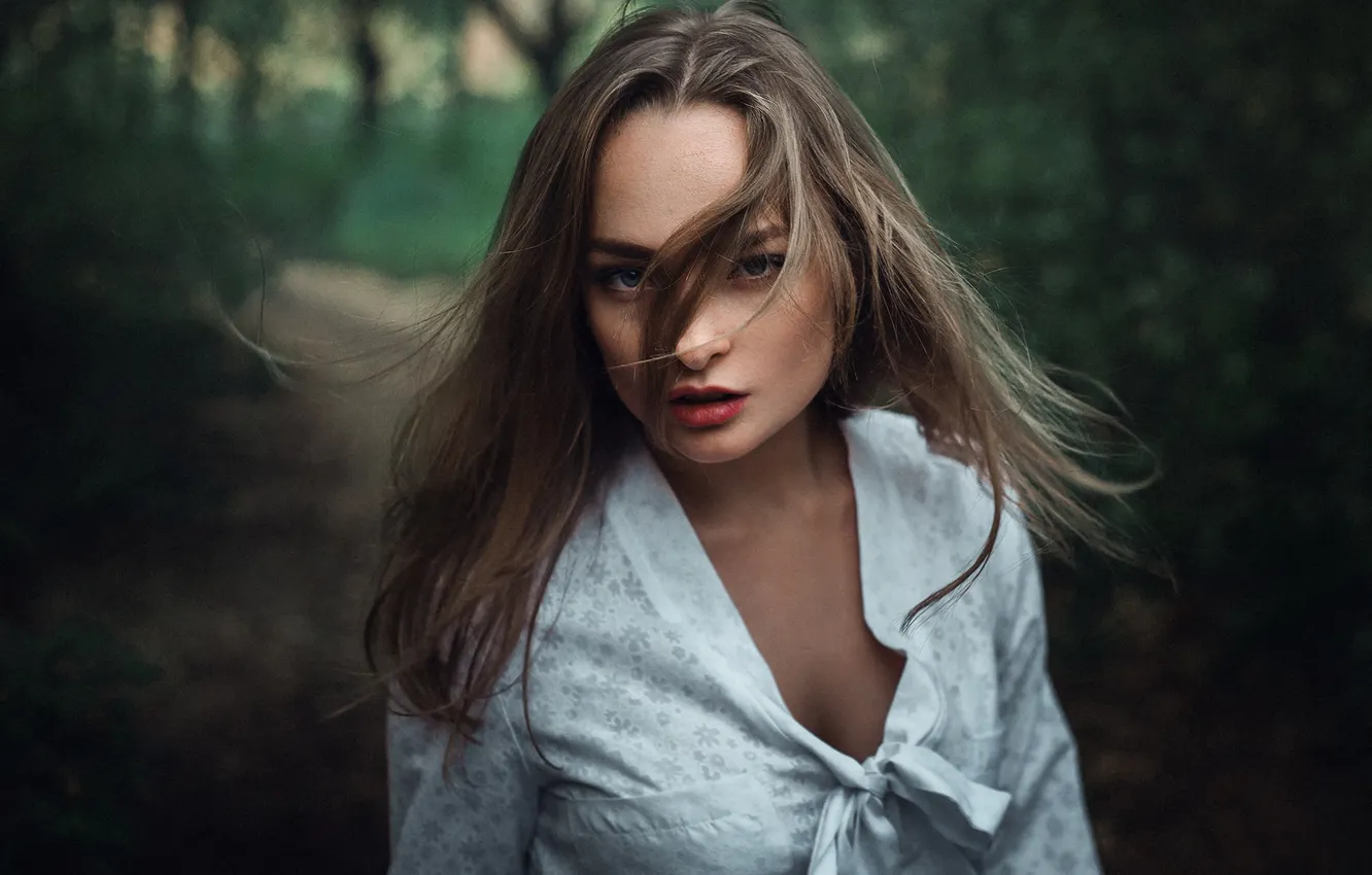 Фото обои Nature, Sexy, White, Beauty, Eyes, Woman, Nastya, Mood