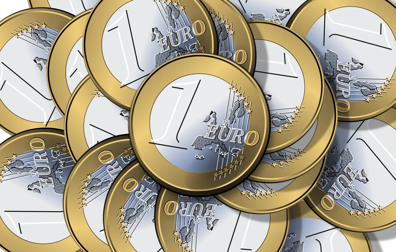 Фото обои money, euro, coins