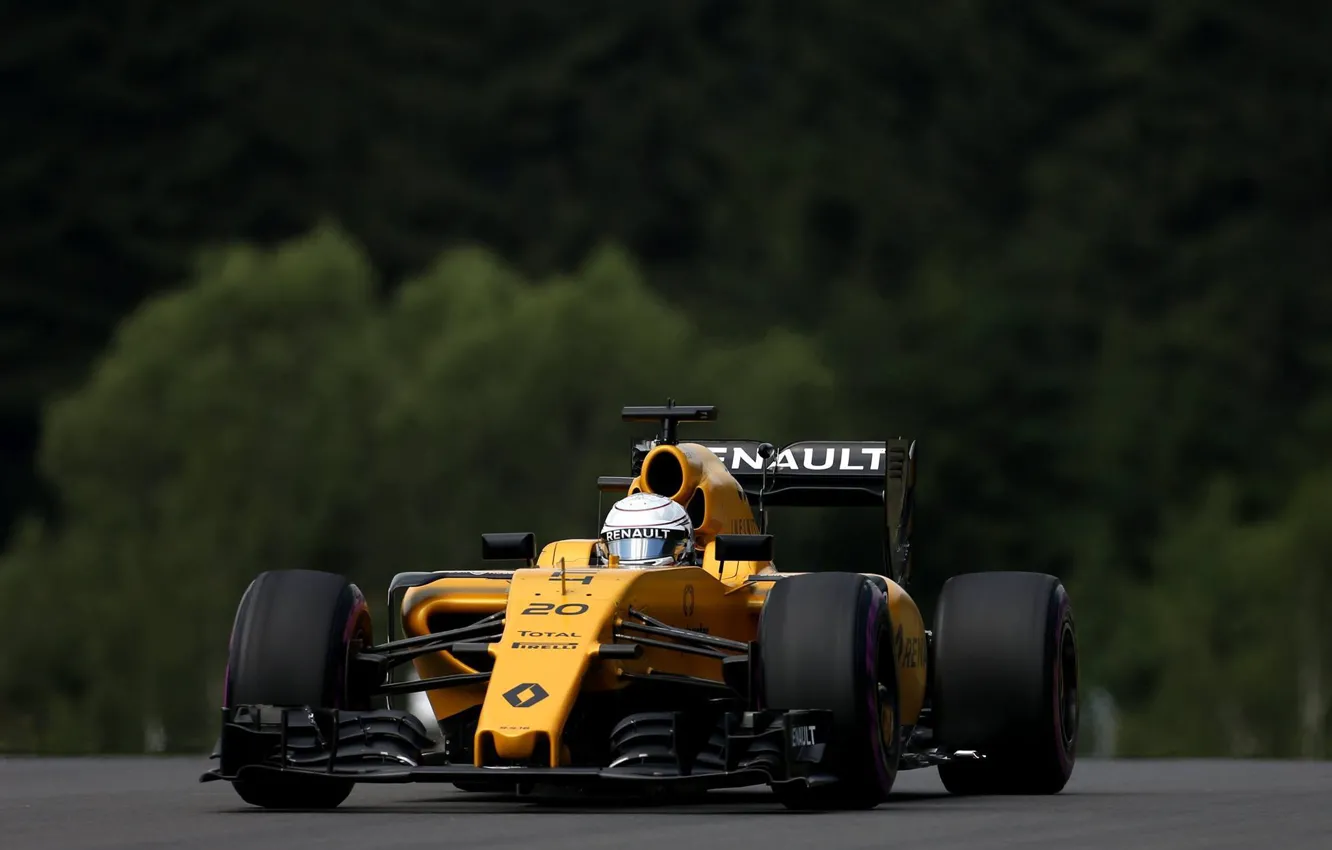 Фото обои Renault, Рено, Передок, Kevin Magnussen