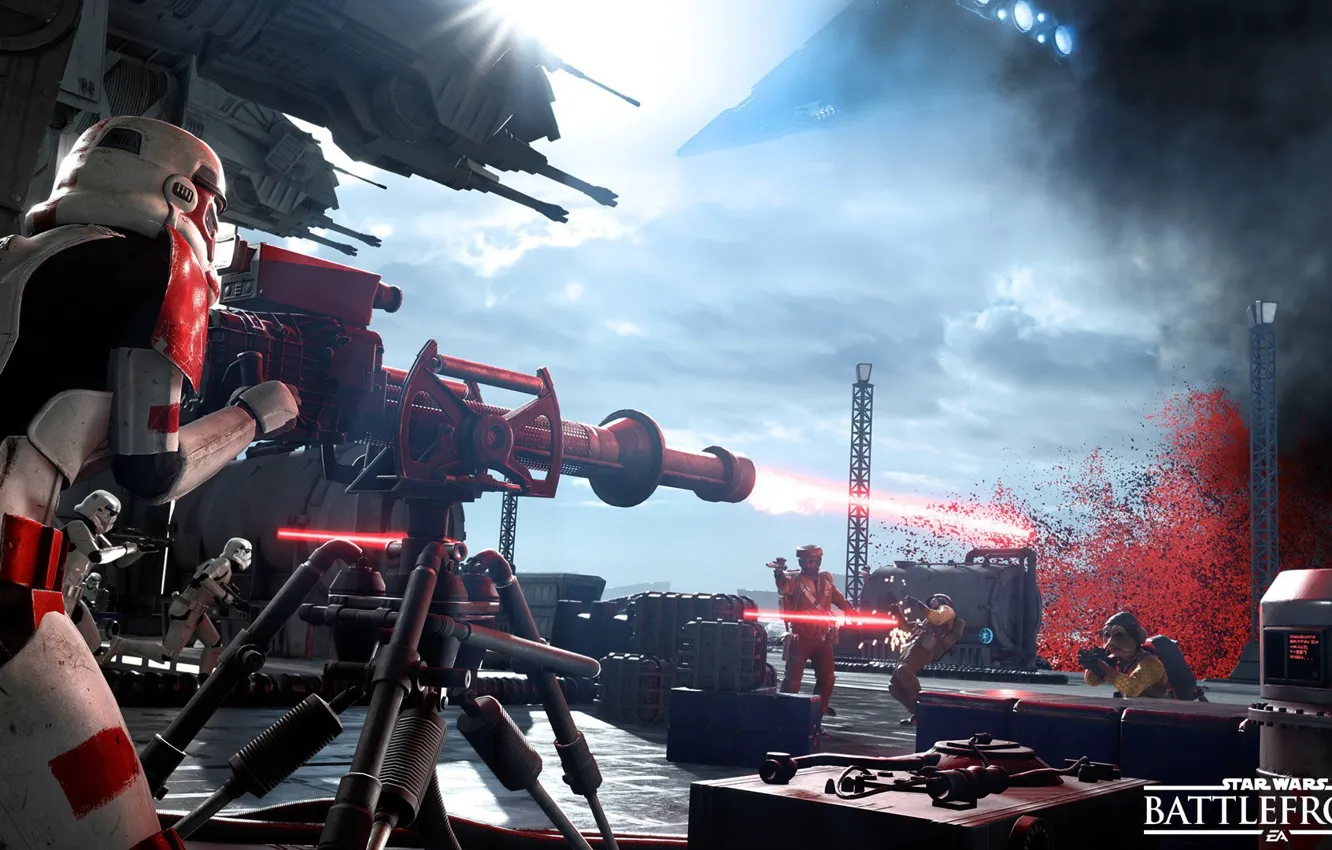 Фото обои игры, Electronic Arts, AT-AT, Штурмовики, DICE, Stormtroopers, Rebels, star wars battlefront