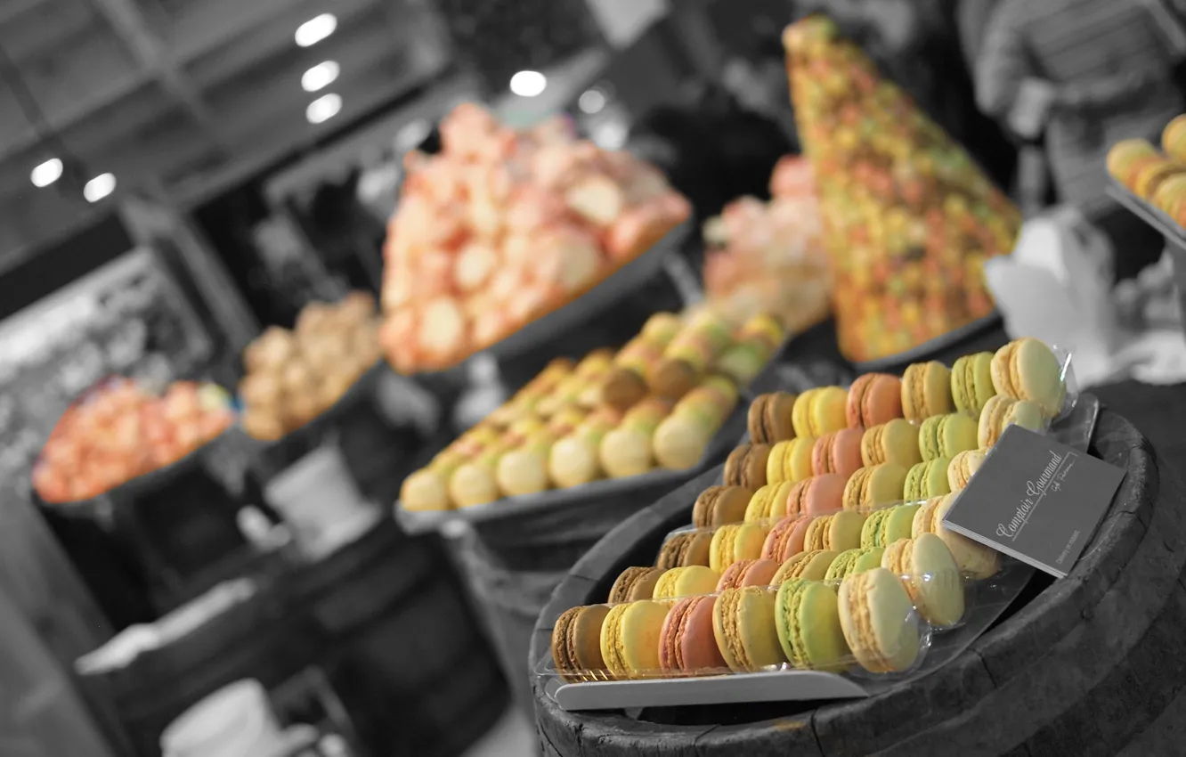 Фото обои цветные, печенье, разные, macaroon, макарун
