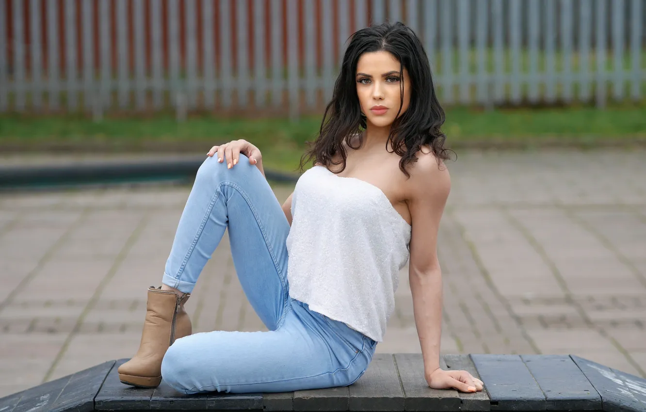 Фото обои взгляд, девушка, фон, красивая