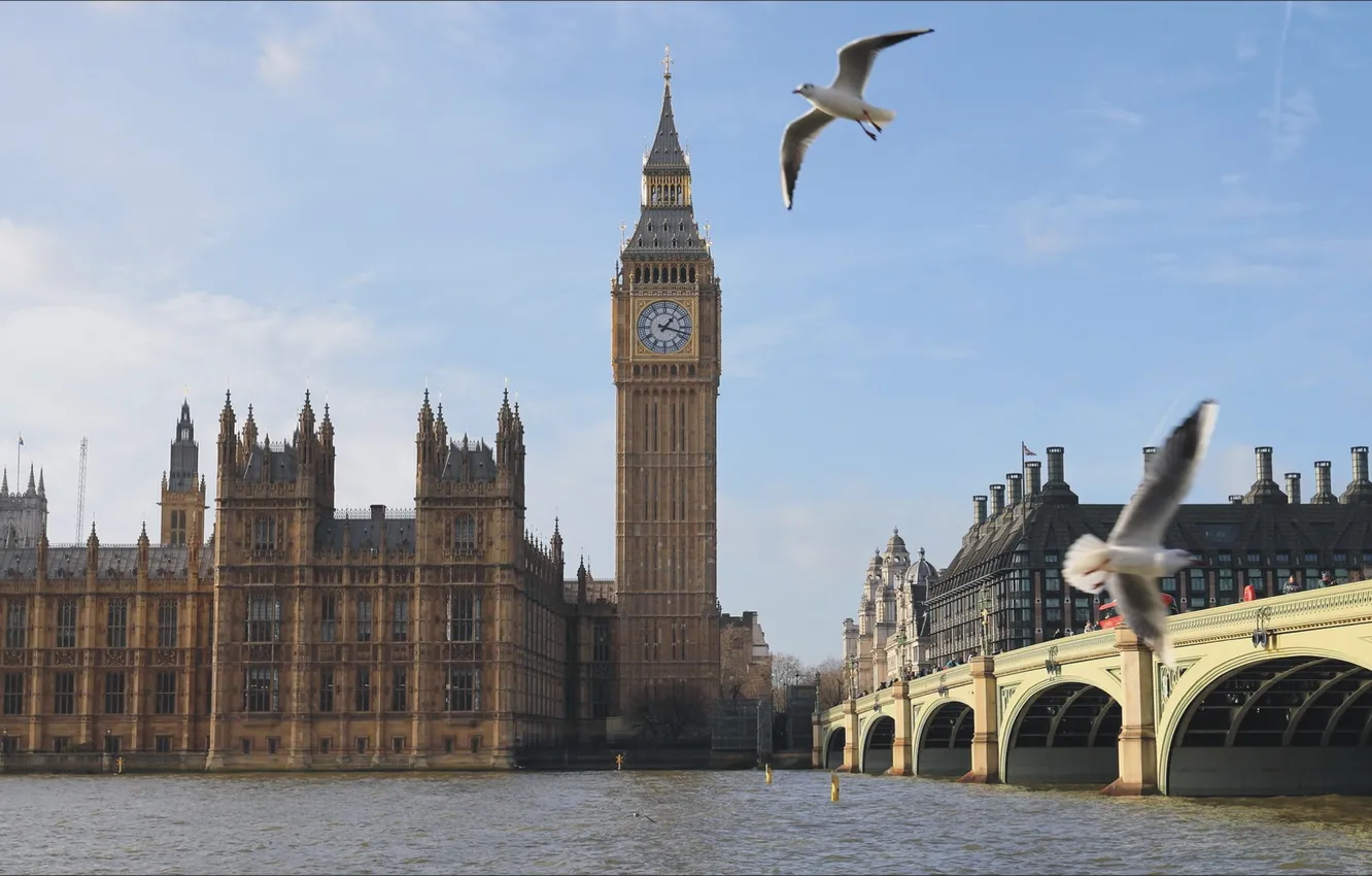Фото обои город, Лондон, Big Ben