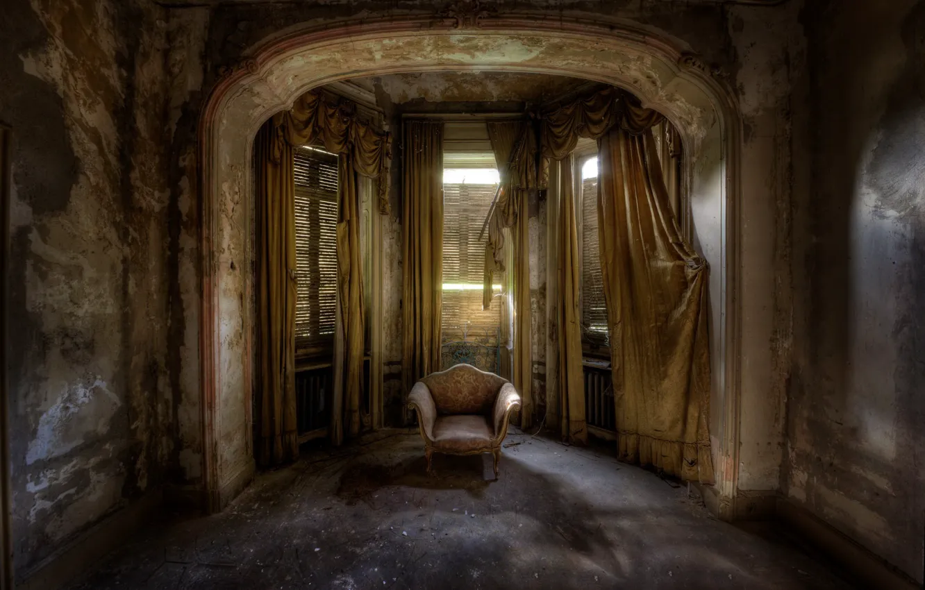 Фото обои фон, комната, кресло