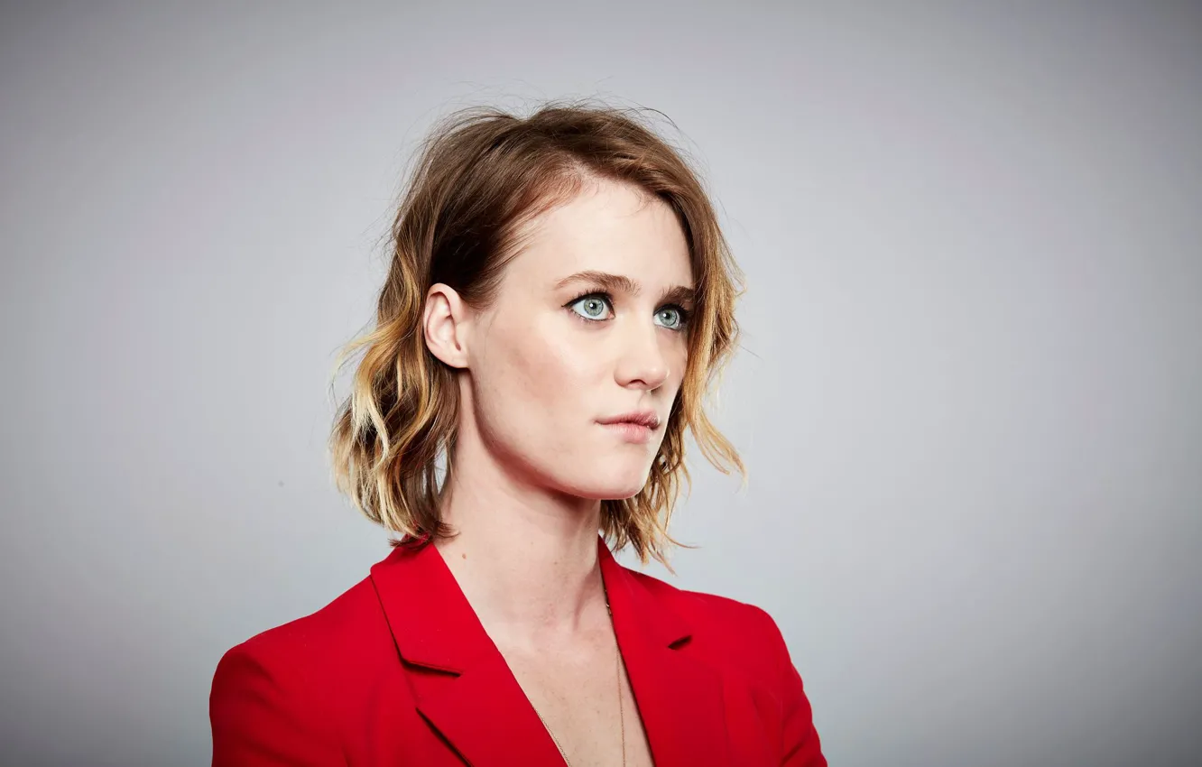 Фото обои взгляд, поза, макияж, актриса, Маккензи Дэвис, Mackenzie Davis