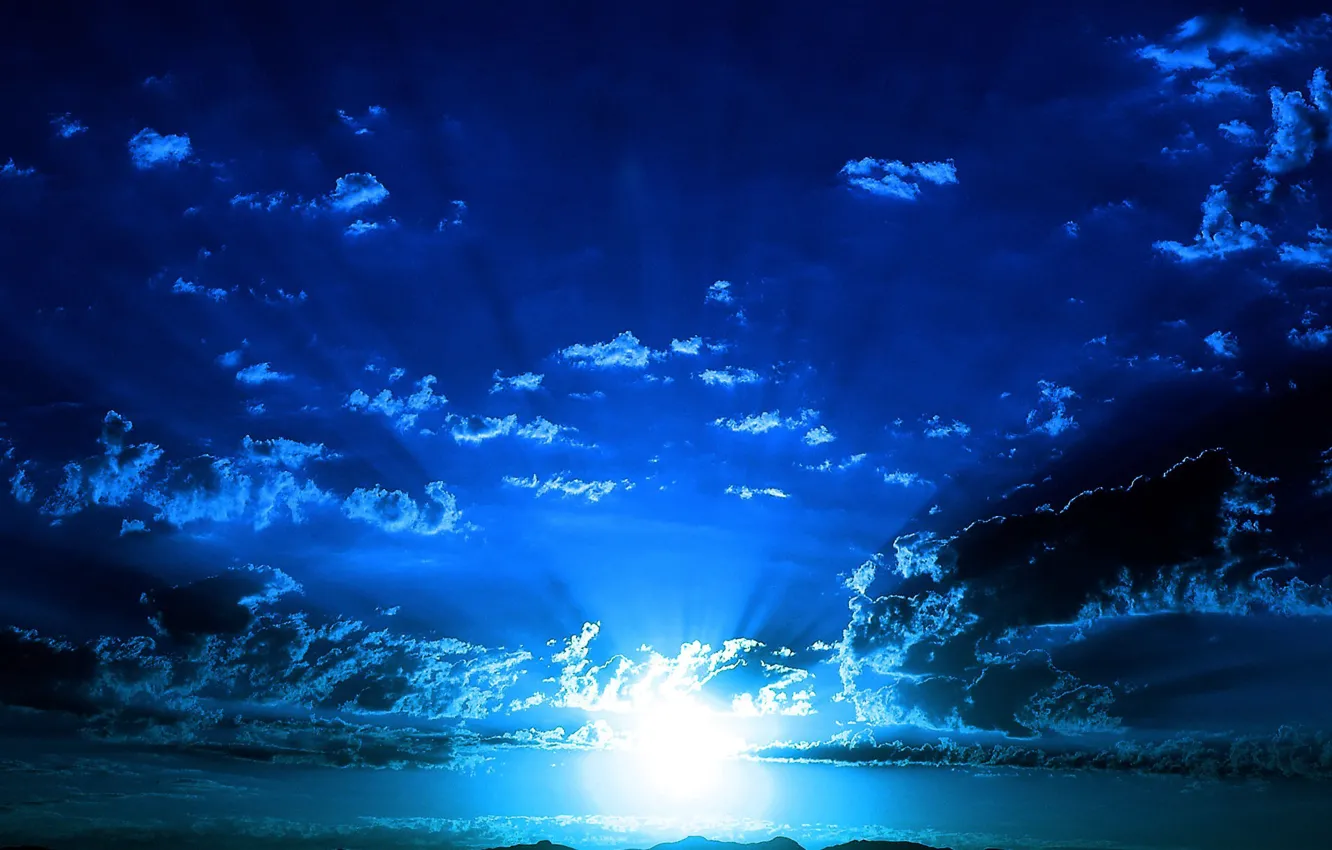 Фото обои море, небо, свет