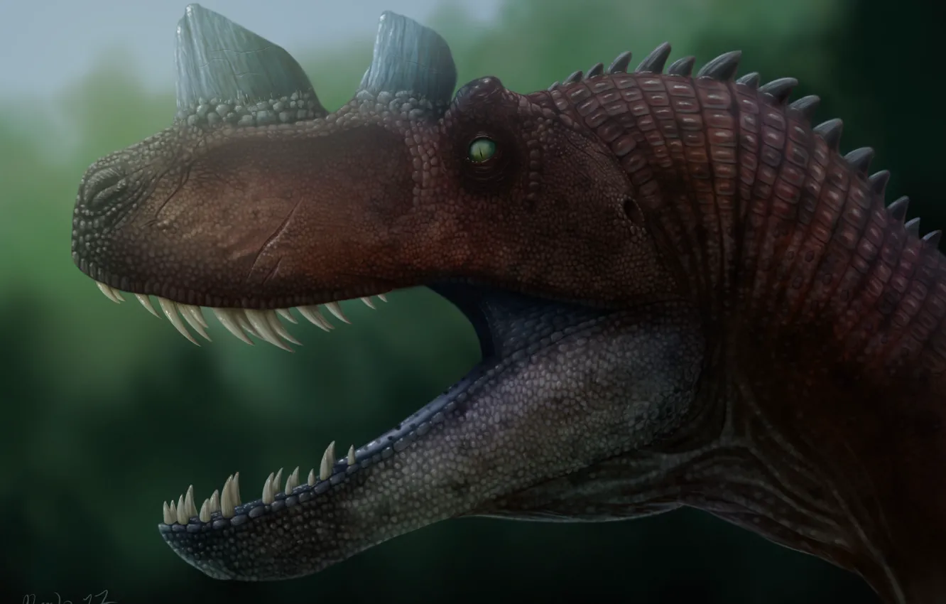 Фото обои монстр, клыки, ceratosaurus