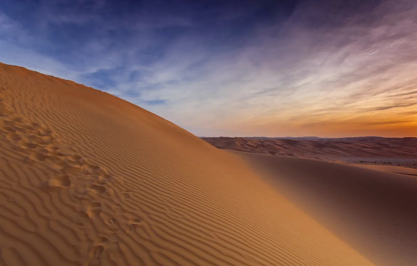 Фото обои пейзаж, пустыня, дюны