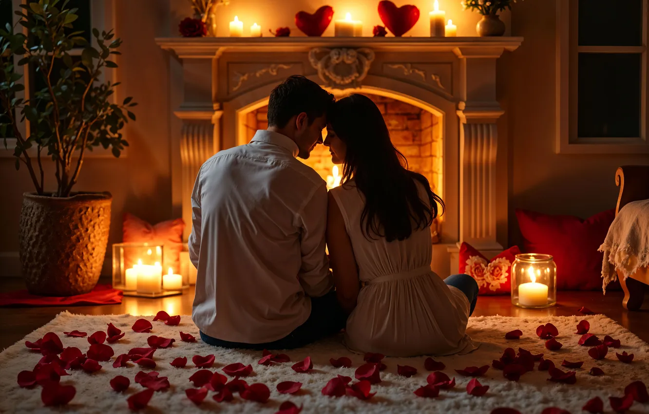 Фото обои любовь, lights, улица, романтика, сердце, пара, love, влюбленные