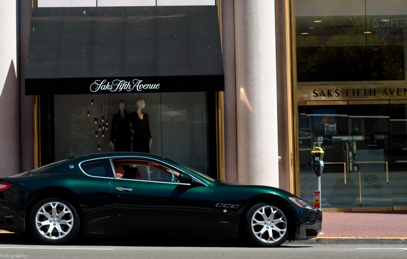 Фото обои green, Maserati, зеленая, магазин, мазерати
