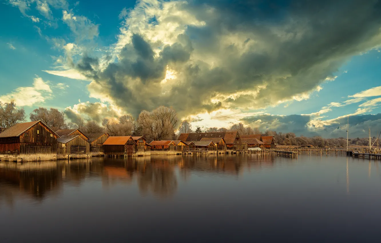 Фото обои Sky, Lake, Diessen am Ammersee