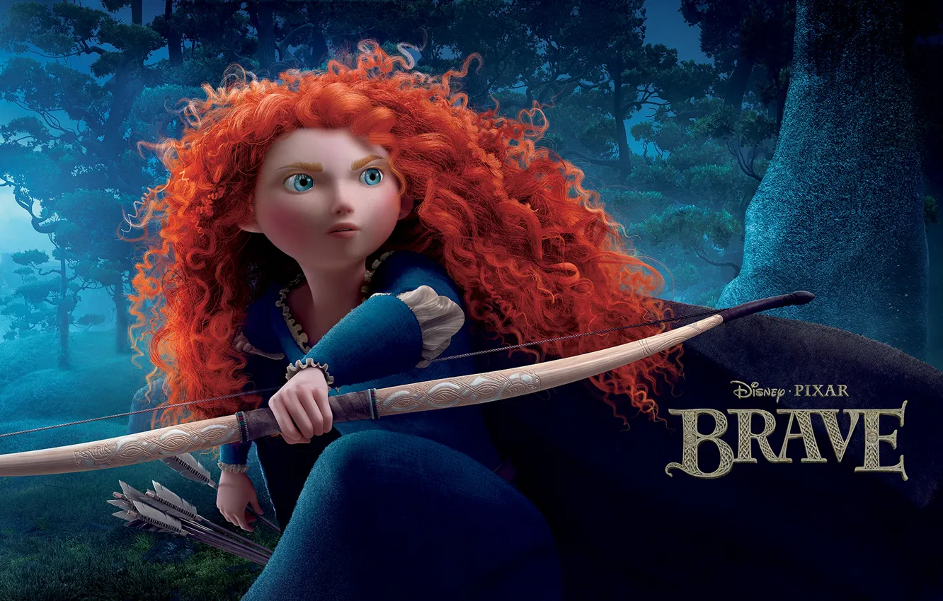 Фото обои Disney, Pixar, Храбрая сердцем, Brave