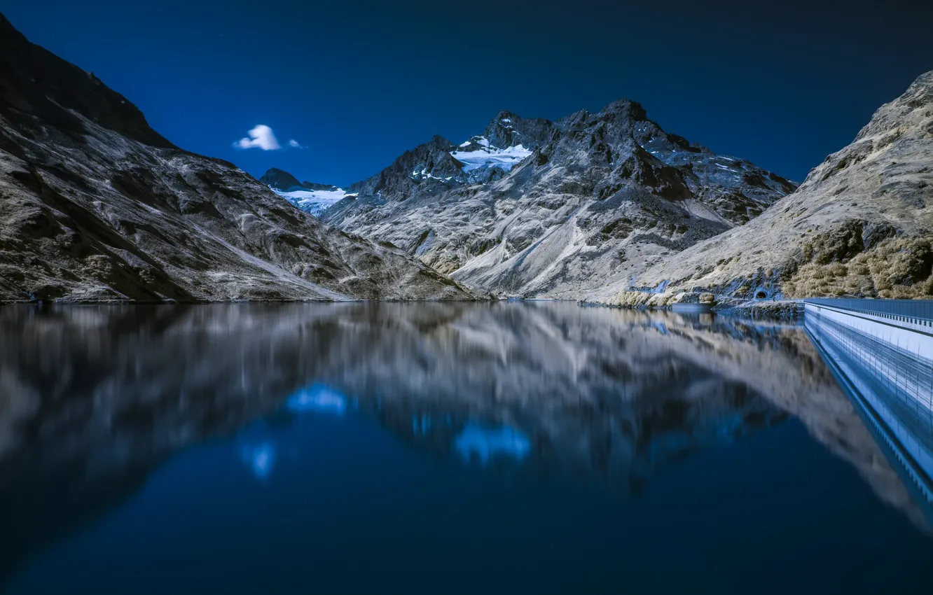 Фото обои горы, озеро, Австрия, Гальтюр