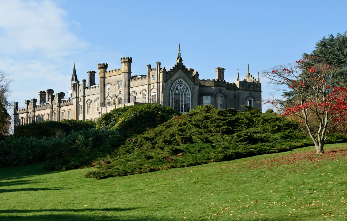 Фото обои осень, замок, Англия, autumn, England, castle, Sheffield park, Парк Шеффилд