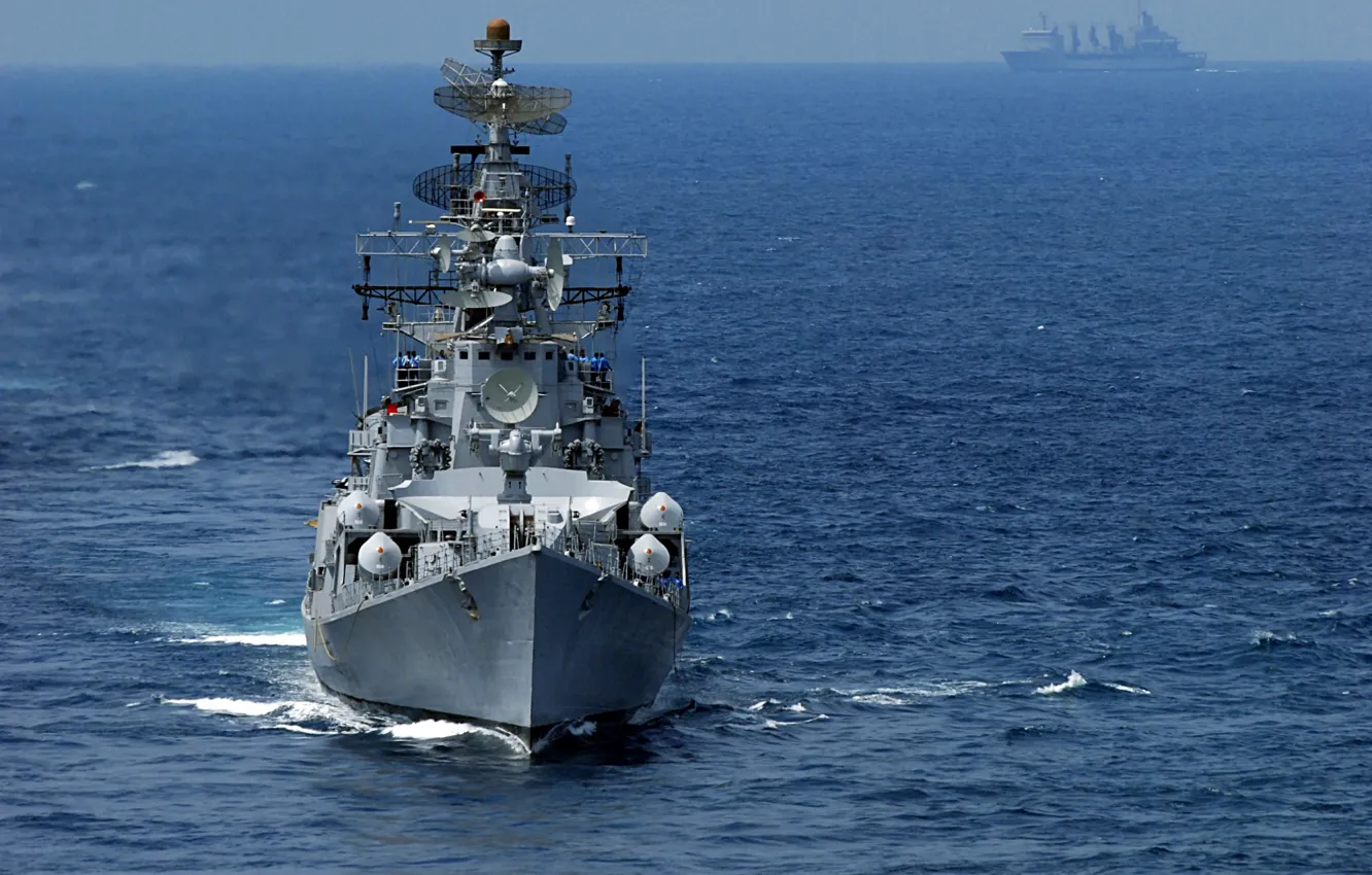 Фото обои эсминец, проект 61мэ, вмс индии, ins rana