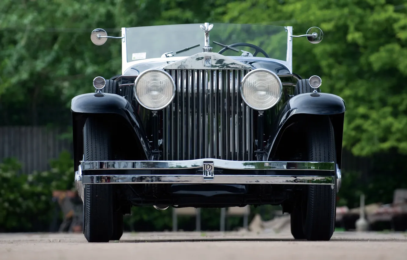 Фото обои Roadster, 1932, ретро автомобили, retro cars, Rolls-Royce Phantom II, Henley Brewster, Rolls-Royce Phantom II Henley …