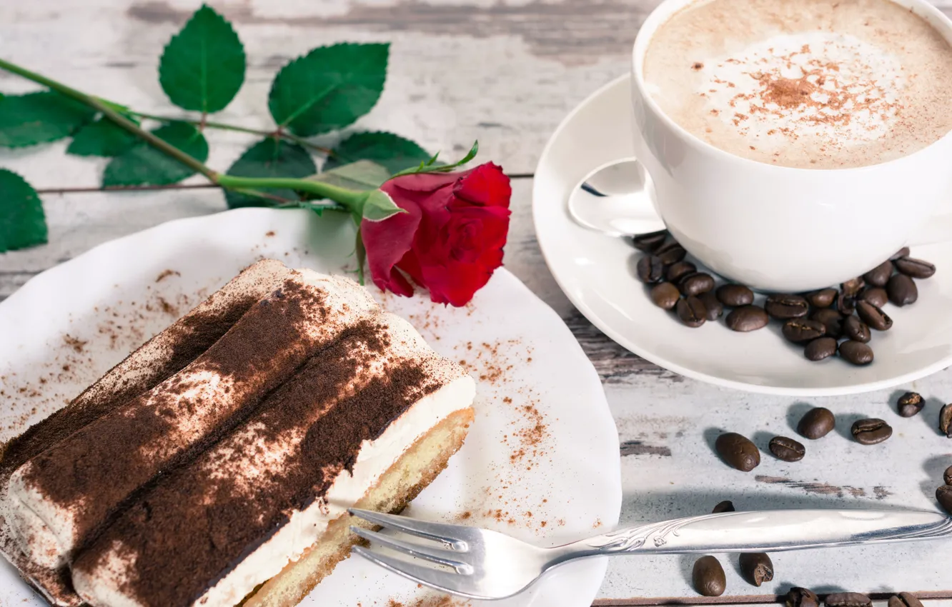 Фото обои торт, rose, пирожное, десерт, сладкое, sweet, coffee, cream