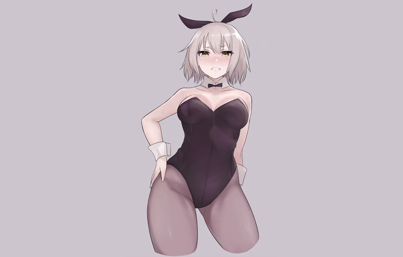 Фото обои girl, sexy, cleavage, boobs, anime, beautiful, short hair, pretty