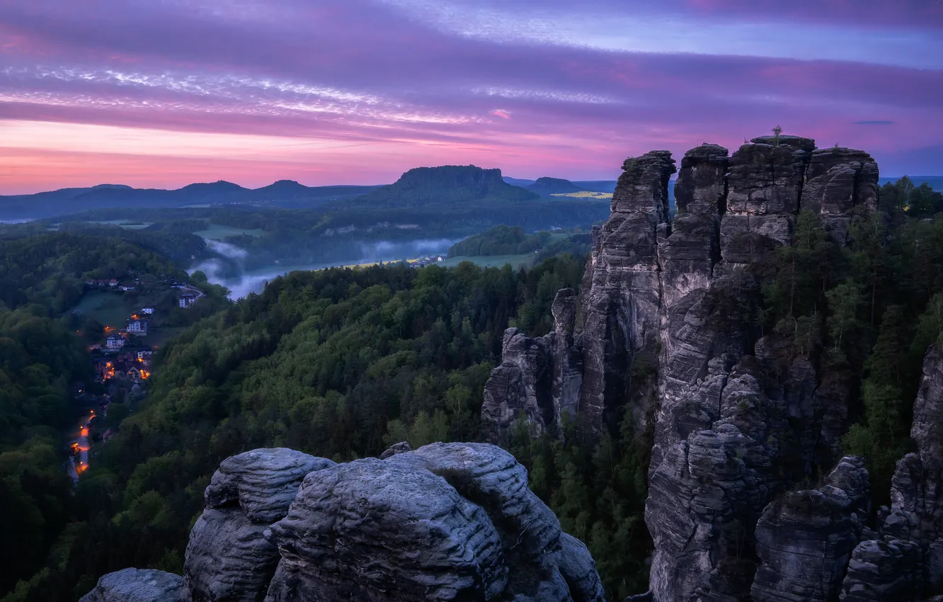 Фото обои Germany, Saxony, Elbe Sandstone Mountains, Ralf Kaiser