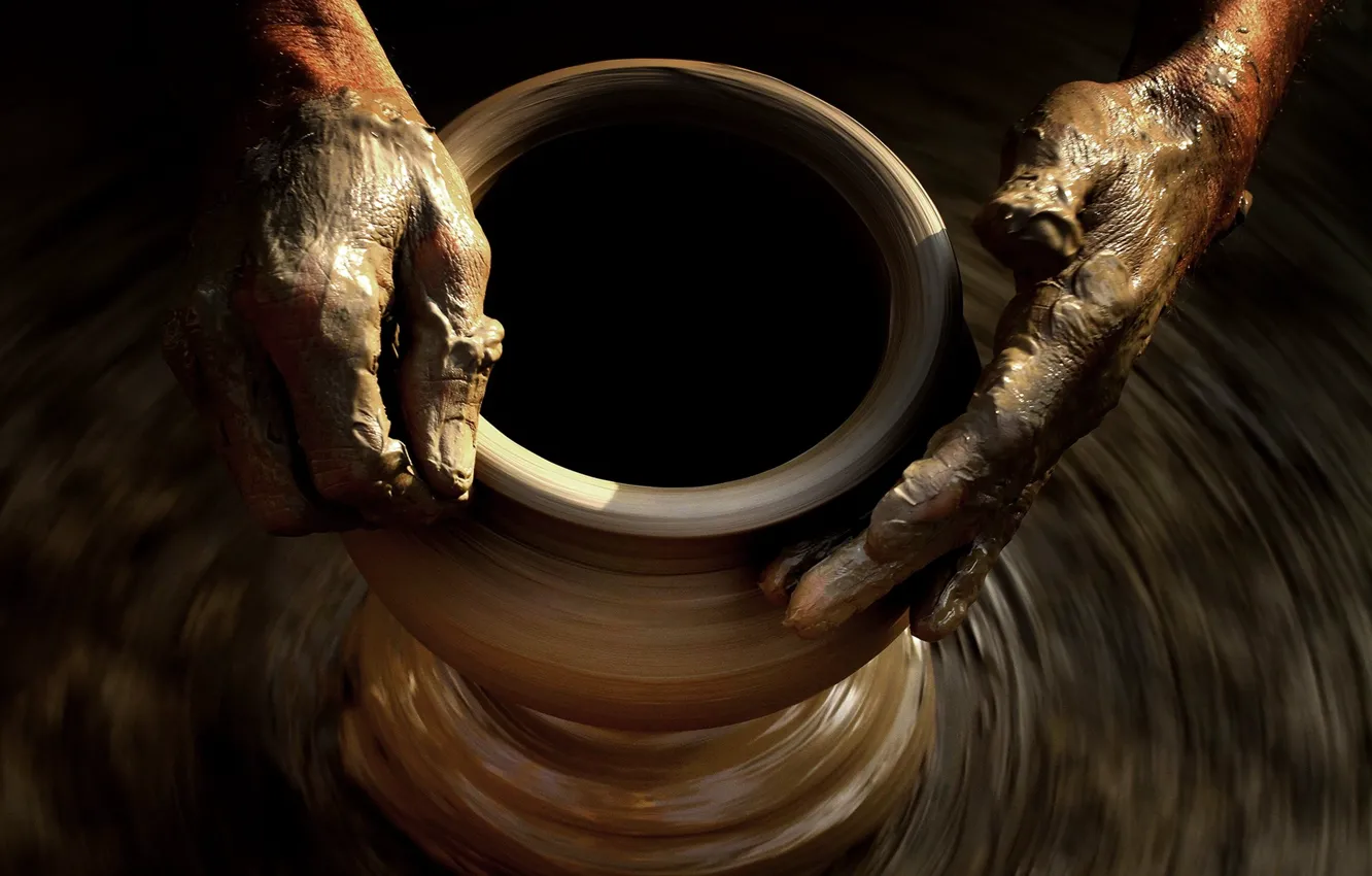 Фото обои hands, technique, pottery
