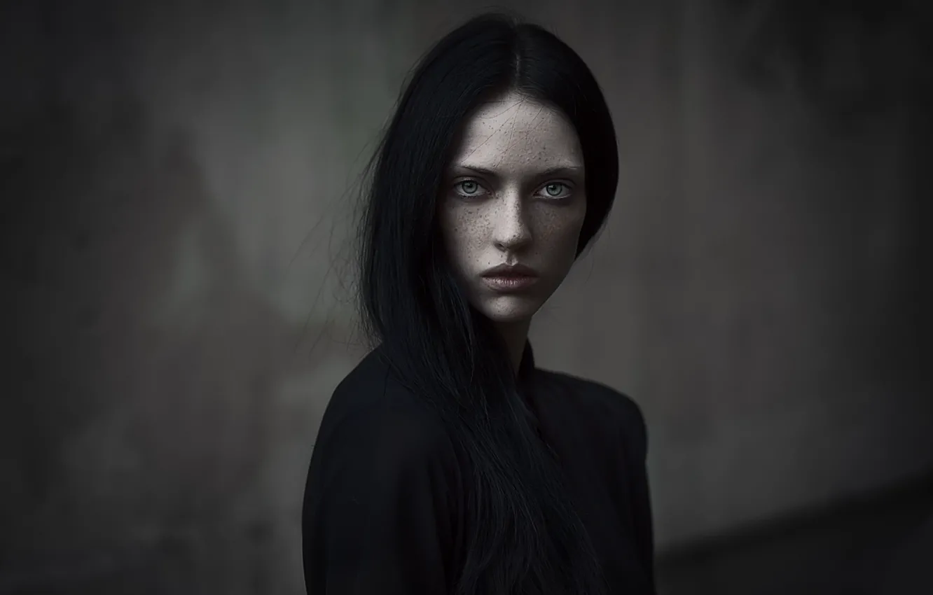 Фото обои girl, gothic, face