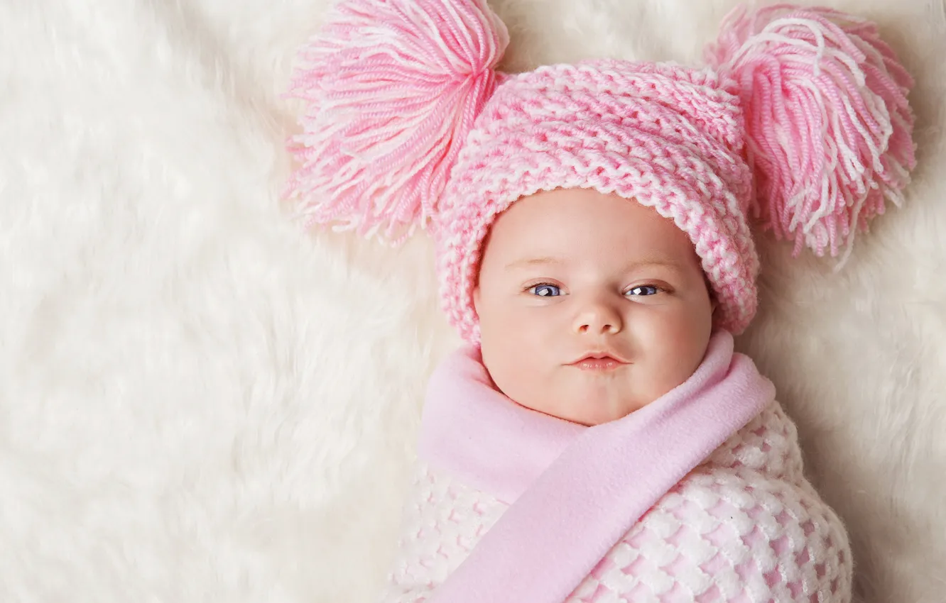 Фото обои шапка, ребенок, малыш, одеяло, Winter, младенец, child, baby