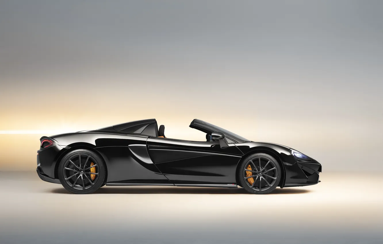 Фото обои McLaren, суперкар, вид сбоку, 2018, Spider, Design Edition, 570S
