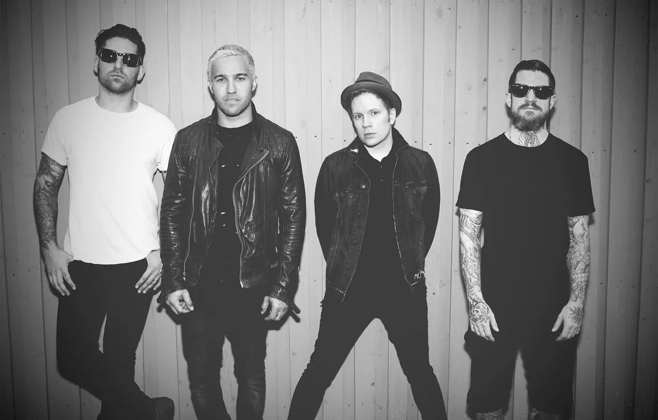 Фото обои Fall Out Boy, Patrick Stump, 2015, Andy Hurley, Joe Trohman, Pete Wentz