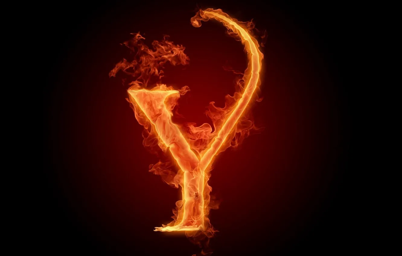 Фото обои огонь, пламя, буква, алфавит, огненная