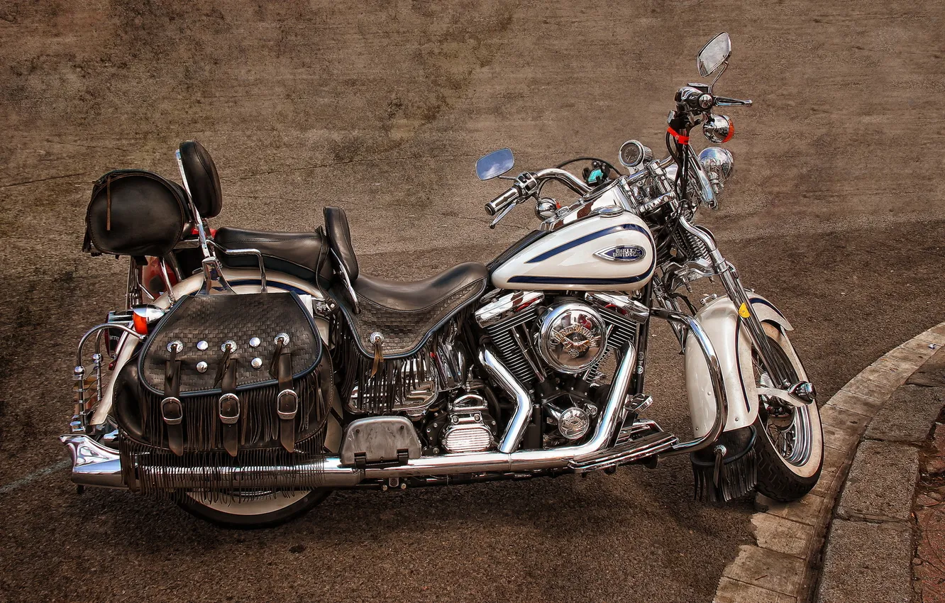 Фото обои фон, мотоцикл, Harley