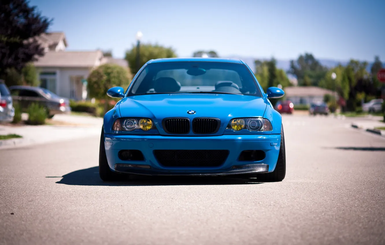 Фото обои BMW, Blue, Yellow, e46, M3