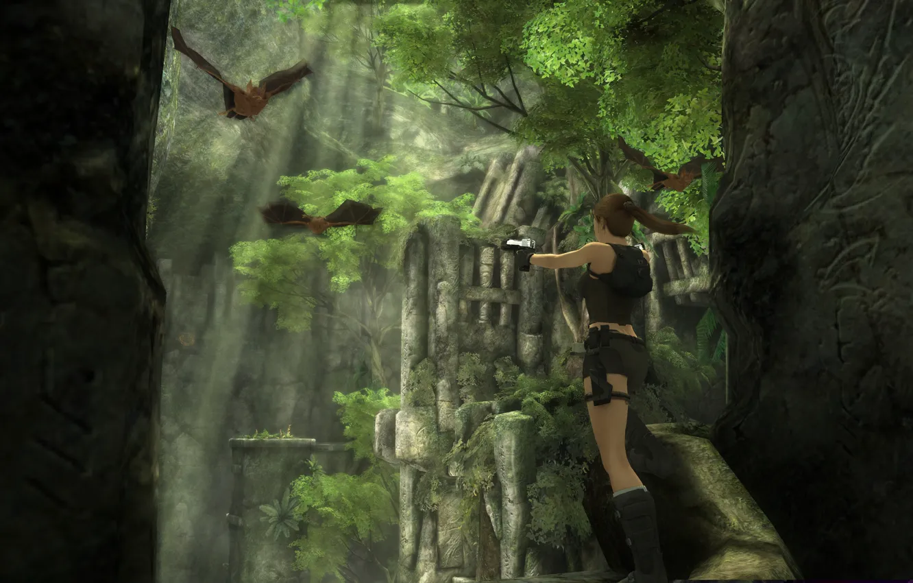Фото обои Tomb Raider, пищера, Лара