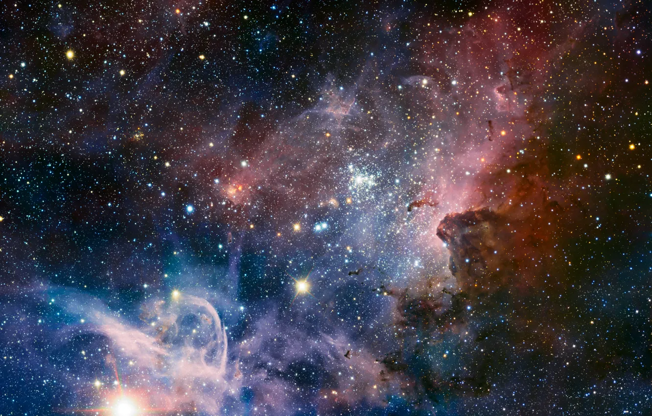 Фото обои звезды, пыль, Туманность, газ, Киль