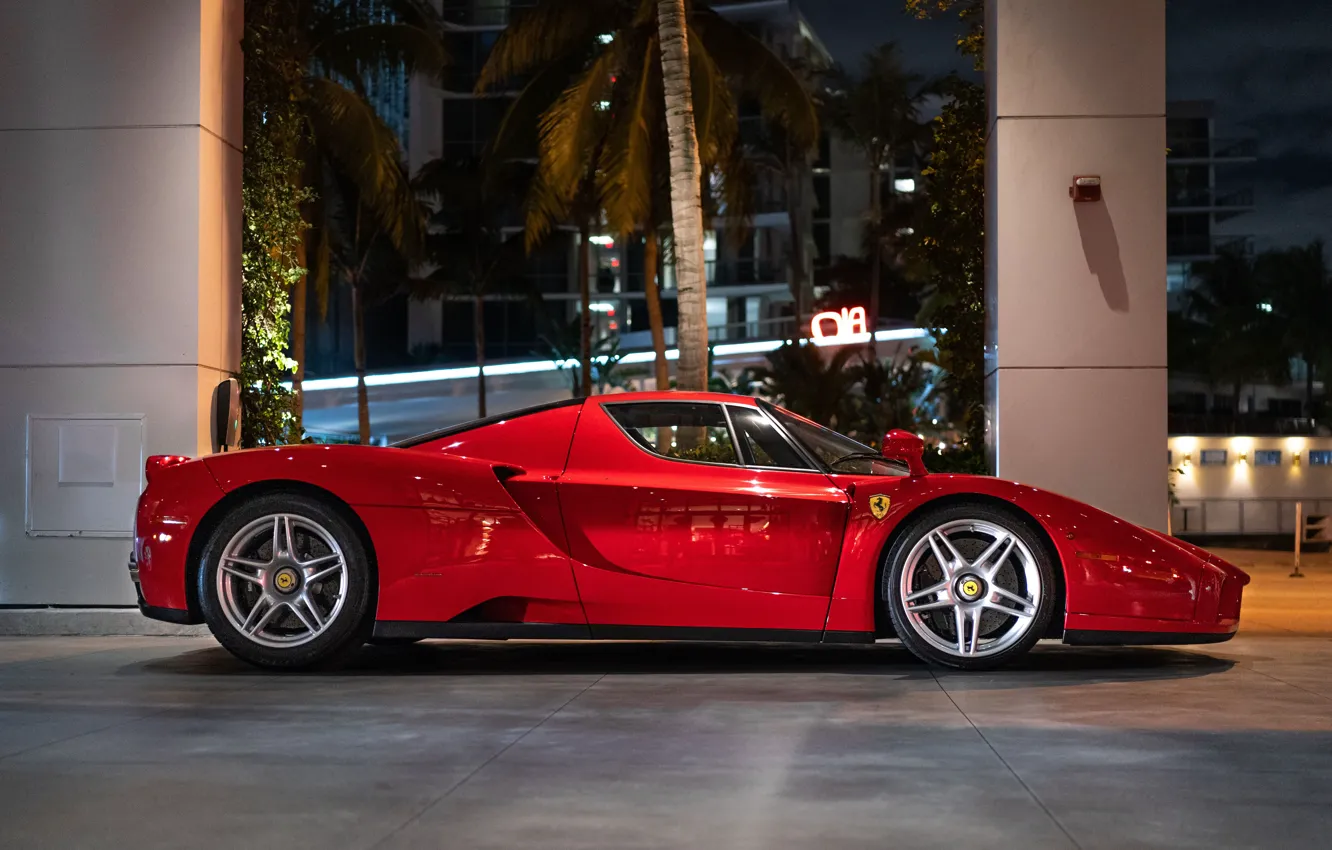 Фото обои красный, суперкар, Ferrari Enzo