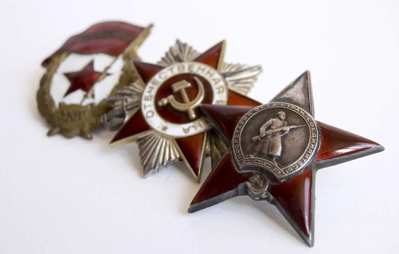 Фото обои Победа, ВОВ, ордена, 1941 - 1945г, Отечественной войны, Награды, Гвардия, Красной звезды