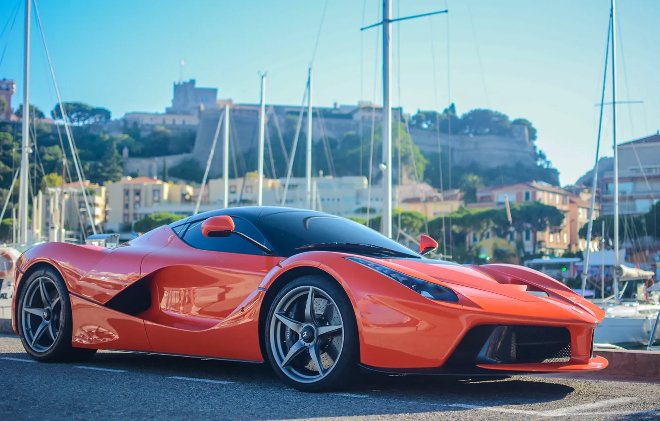 Фото обои Ferrari, Red, Car, Super, LaFerrari