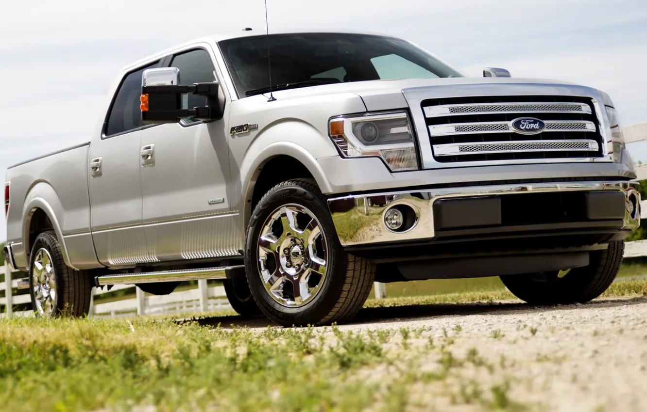 Фото обои Ford, Форд, джип, пикап, передок, F-150, Double Cab, Lariat