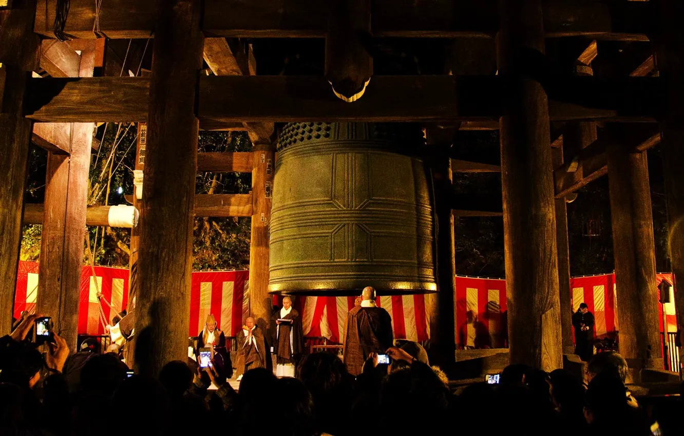 Фото обои Япония, Киото, колокол