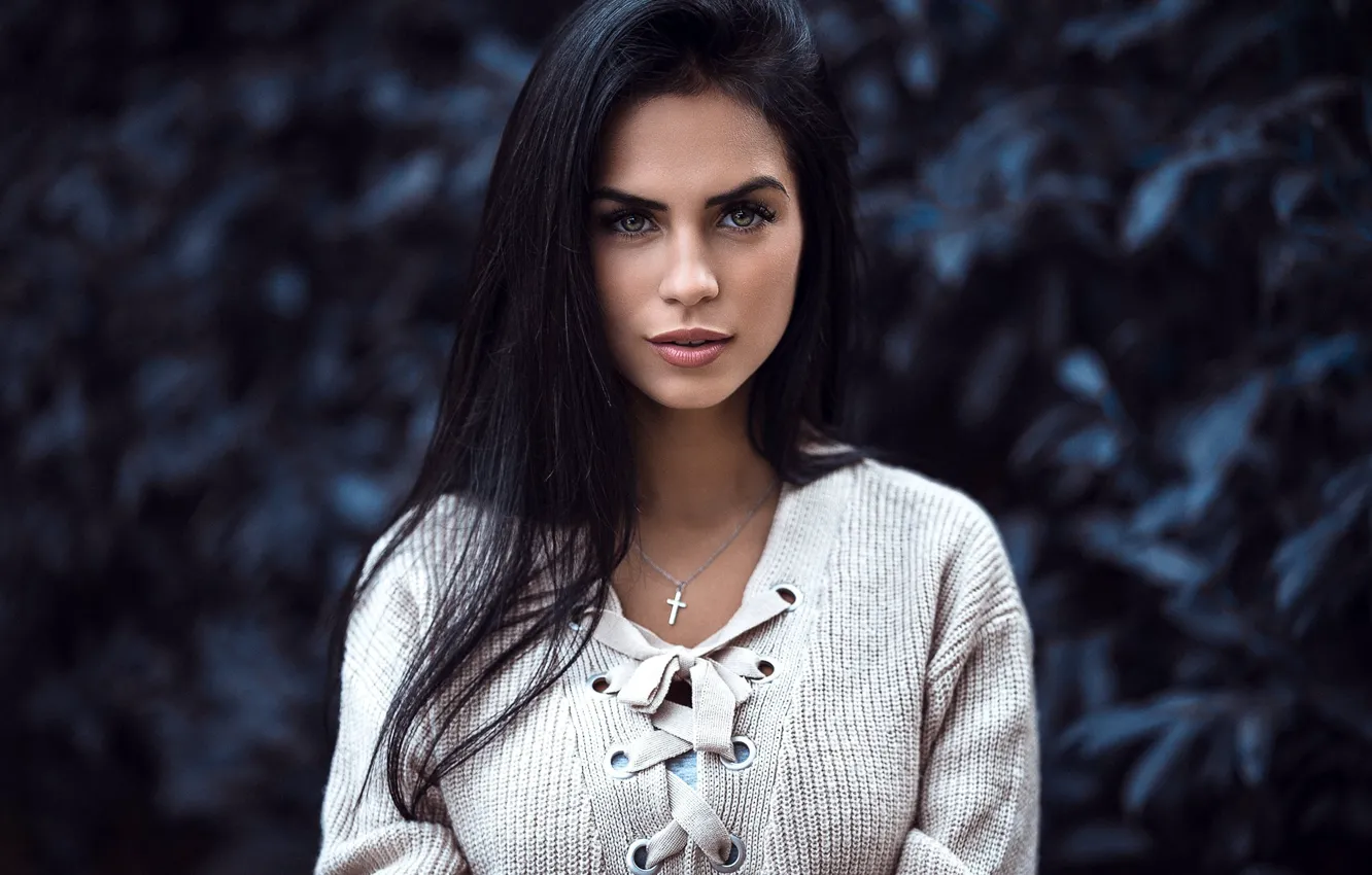 Фото обои взгляд, лицо, фон, модель, портрет, брюнетка, Marlen Valderrama Alvarez