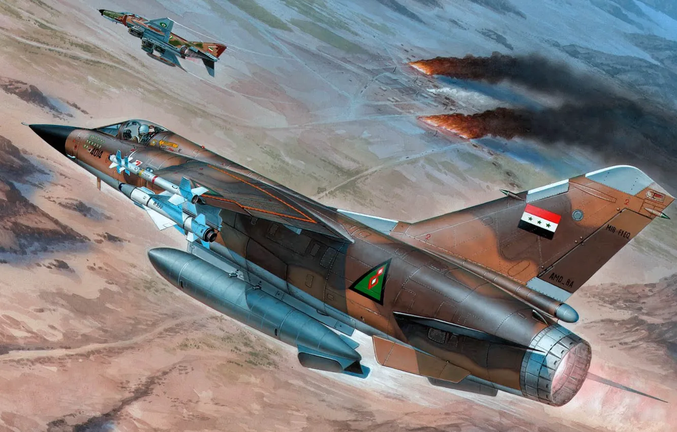 Фото обои Dassault Mirage F1, многоцелевой истребитель для ВВС Ирака, лёгкий многоцелевой истребитель, F1.EQ