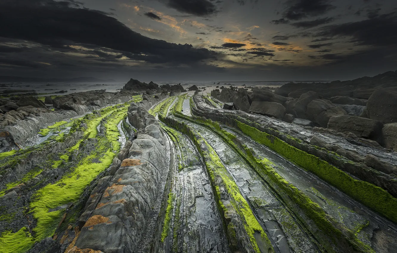 Фото обои море, скалы, берег